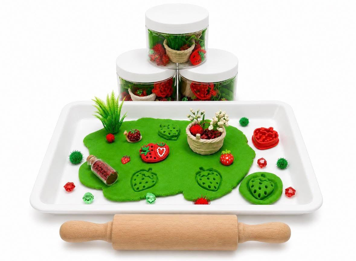Strawberry Patch Dough Jar